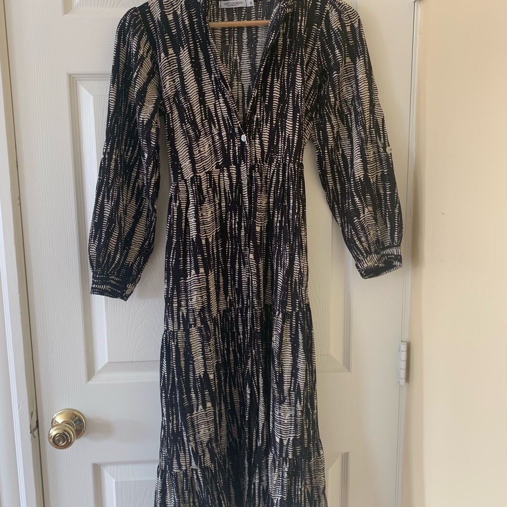 Elegant Black and White Women's Dress